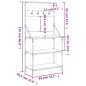 vidaXL Estantería de cocina con ganchos madera ingeniería marrón roble vidaXL Estantería de cocina con ganchos madera ingeniería marrón roble
