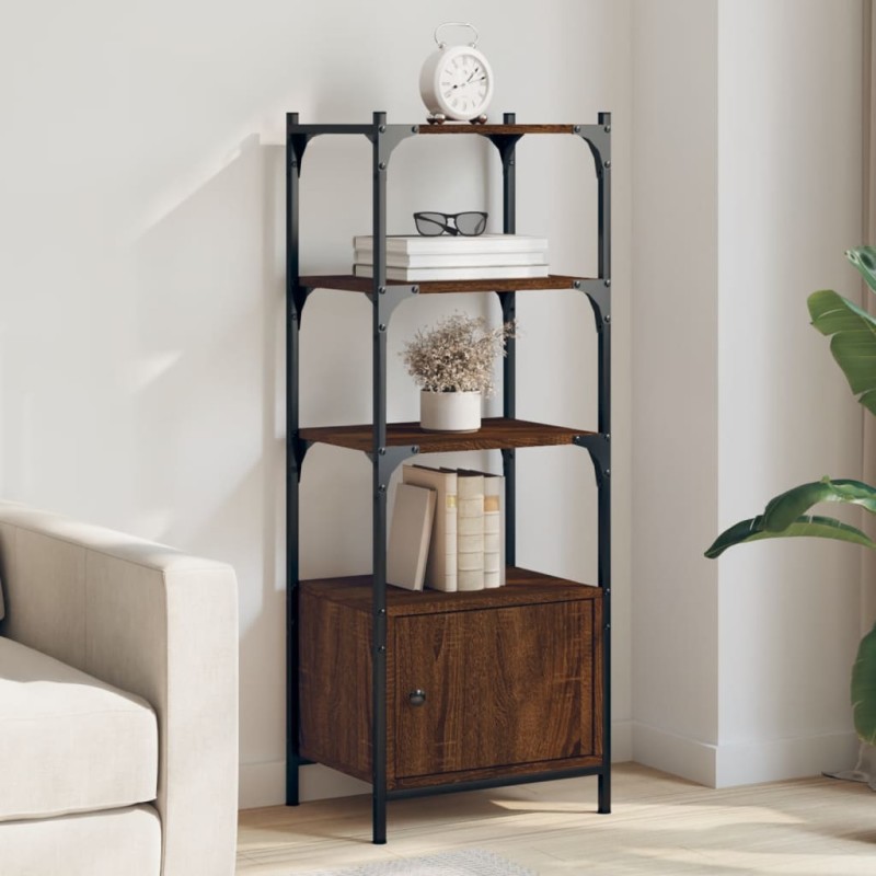 vidaXL Librería 3 estantes madera ingeniería marrón 41x30x109,5 cm vidaXL Librería 3 estantes madera ingeniería marrón 41x30x109,5 cm