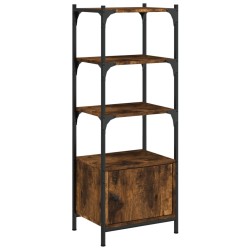 vidaXL Librería 3 estantes madera ingeniería roble humo 41x30x109,5 cm