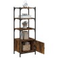 vidaXL Librería 3 estantes madera ingeniería roble humo 41x30x109,5 cm vidaXL Librería 3 estantes madera ingeniería roble humo 41x30x109,5 cm