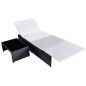 vidaXL Tumbonas con mesita 2 unidades ratán sintético negro vidaXL Tumbonas con mesita 2 unidades ratán sintético negro