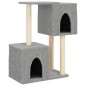 vidaXL Rascador para gatos con postes de sisal gris claro 86 cm