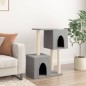 vidaXL Rascador para gatos con postes de sisal gris claro 86 cm