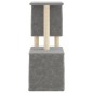 vidaXL Rascador para gatos con postes de sisal gris claro 86 cm