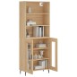vidaXL Aparador alto madera contrachapada color roble 69,5x34x180 cm vidaXL Aparador alto madera contrachapada color roble 69,5x34x180 cm