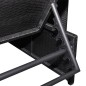 vidaXL Tumbonas con mesita 2 unidades ratán sintético negro vidaXL Tumbonas con mesita 2 unidades ratán sintético negro