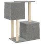 vidaXL Rascador para gatos con postes de sisal gris claro 86 cm