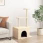 vidaXL Rascador para gatos con postes de sisal color crema 110 cm vidaXL Rascador para gatos con postes de sisal color crema 110 cm