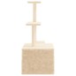 vidaXL Rascador para gatos con postes de sisal color crema 110 cm vidaXL Rascador para gatos con postes de sisal color crema 110 cm