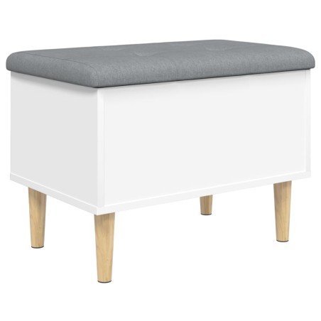 vidaXL Banco con almacenaje madera de ingeniería blanco 62x42x46 cm