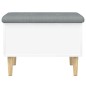 vidaXL Banco con almacenaje madera de ingeniería blanco 62x42x46 cm vidaXL Banco con almacenaje madera de ingeniería blanco 62x42x46 cm