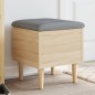 vidaXL Banco con almacenaje madera ingeniería roble Sonoma 42x42x46 cm vidaXL Banco con almacenaje madera ingeniería roble Sonoma 42x42x46 cm
