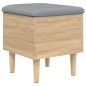 vidaXL Banco con almacenaje madera ingeniería roble Sonoma 42x42x46 cm vidaXL Banco con almacenaje madera ingeniería roble Sonoma 42x42x46 cm