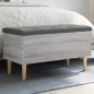 vidaXL Banco con almacenaje madera ingeniería gris Sonoma 82x42x46 cm vidaXL Banco con almacenaje madera ingeniería gris Sonoma 82x42x46 cm