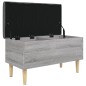 vidaXL Banco con almacenaje madera ingeniería gris Sonoma 82x42x46 cm vidaXL Banco con almacenaje madera ingeniería gris Sonoma 82x42x46 cm