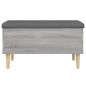 vidaXL Banco con almacenaje madera ingeniería gris Sonoma 82x42x46 cm vidaXL Banco con almacenaje madera ingeniería gris Sonoma 82x42x46 cm