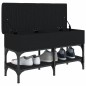 vidaXL Banco zapatero madera de ingeniería negro 82x32x45 cm vidaXL Banco zapatero madera de ingeniería negro 82x32x45 cm