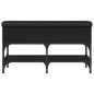 vidaXL Banco zapatero madera de ingeniería negro 82x32x45 cm vidaXL Banco zapatero madera de ingeniería negro 82x32x45 cm