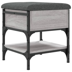 vidaXL Banco zapatero madera de ingeniería gris Sonoma 42x42x45 cm