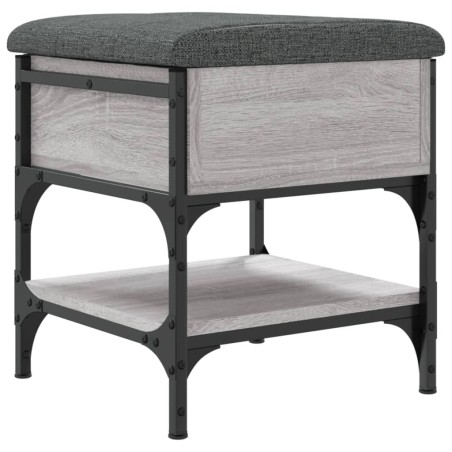 vidaXL Banco zapatero madera de ingeniería gris Sonoma 42x42x45 cm