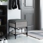 vidaXL Banco zapatero madera de ingeniería gris Sonoma 42x42x45 cm vidaXL Banco zapatero madera de ingeniería gris Sonoma 42x42x45 cm