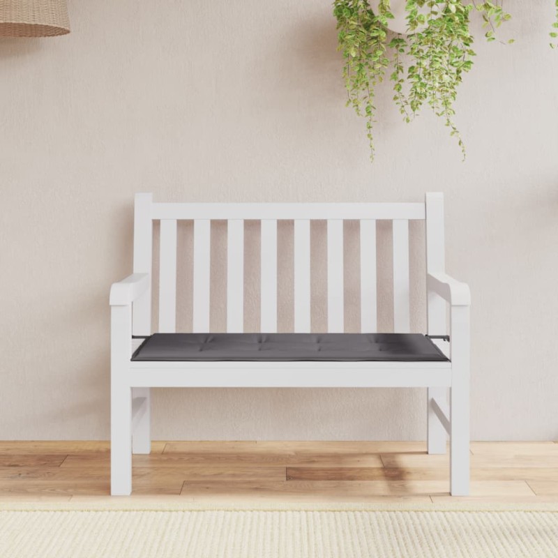 vidaXL Cojín de banco de jardín tela Oxford gris antracita 120x50x3 cm vidaXL Cojín de banco de jardín tela Oxford gris antracita 120x50x3 cm
