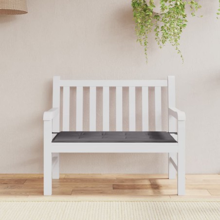 vidaXL Cojín de banco de jardín tela Oxford gris antracita 120x50x3 cm