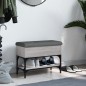 vidaXL Banco zapatero madera de ingeniería gris Sonoma 62x32x45 cm vidaXL Banco zapatero madera de ingeniería gris Sonoma 62x32x45 cm