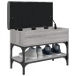 vidaXL Banco zapatero madera de ingeniería gris Sonoma 62x32x45 cm vidaXL Banco zapatero madera de ingeniería gris Sonoma 62x32x45 cm