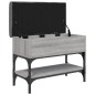 vidaXL Banco zapatero madera de ingeniería gris Sonoma 62x32x45 cm vidaXL Banco zapatero madera de ingeniería gris Sonoma 62x32x45 cm