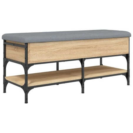 vidaXL Banco zapatero madera de ingeniería roble Sonoma 102x42x45 cm
