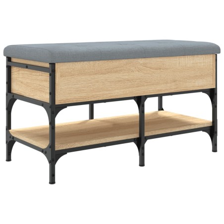 vidaXL Banco zapatero madera de ingeniería roble Sonoma 82x42x45 cm