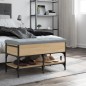 vidaXL Banco zapatero madera de ingeniería roble Sonoma 82x42x45 cm vidaXL Banco zapatero madera de ingeniería roble Sonoma 82x42x45 cm