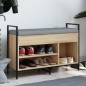 vidaXL Banco zapatero madera de ingeniería roble Sonoma 85,5x32x57,5cm vidaXL Banco zapatero madera de ingeniería roble Sonoma 85,5x32x57,5cm