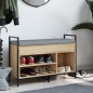 vidaXL Banco zapatero madera de ingeniería roble Sonoma 85,5x32x57,5cm vidaXL Banco zapatero madera de ingeniería roble Sonoma 85,5x32x57,5cm