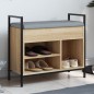 vidaXL Banco zapatero madera de ingeniería roble Sonoma 65,5x32x57,5cm vidaXL Banco zapatero madera de ingeniería roble Sonoma 65,5x32x57,5cm