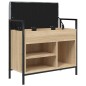 vidaXL Banco zapatero madera de ingeniería roble Sonoma 65,5x32x57,5cm vidaXL Banco zapatero madera de ingeniería roble Sonoma 65,5x32x57,5cm