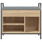 vidaXL Banco zapatero madera de ingeniería roble Sonoma 65,5x32x57,5cm vidaXL Banco zapatero madera de ingeniería roble Sonoma 65,5x32x57,5cm