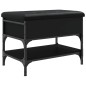 vidaXL Banco zapatero madera de ingeniería negro 62x42x45 cm vidaXL Banco zapatero madera de ingeniería negro 62x42x45 cm