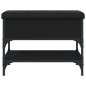vidaXL Banco zapatero madera de ingeniería negro 62x42x45 cm vidaXL Banco zapatero madera de ingeniería negro 62x42x45 cm