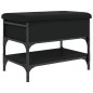 vidaXL Banco zapatero madera de ingeniería negro 62x42x45 cm vidaXL Banco zapatero madera de ingeniería negro 62x42x45 cm
