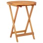 vidaXL Mesa jardín plegable madera maciza de eucalipto Ø60x75 cm vidaXL Mesa jardín plegable madera maciza de eucalipto Ø60x75 cm
