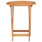 vidaXL Mesa jardín plegable madera maciza de eucalipto Ø60x75 cm vidaXL Mesa jardín plegable madera maciza de eucalipto Ø60x75 cm