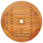 vidaXL Mesa jardín plegable madera maciza de eucalipto Ø60x75 cm vidaXL Mesa jardín plegable madera maciza de eucalipto Ø60x75 cm