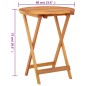 vidaXL Mesa jardín plegable madera maciza de eucalipto Ø60x75 cm vidaXL Mesa jardín plegable madera maciza de eucalipto Ø60x75 cm