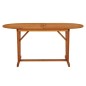 vidaXL Mesa de jardín madera maciza de eucalipto 160x85x75 cm