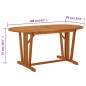 vidaXL Mesa de jardín madera maciza de eucalipto 160x85x75 cm