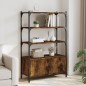 vidaXL Librería 3 estantes madera ingeniería roble humo 70x30x109,5 cm vidaXL Librería 3 estantes madera ingeniería roble humo 70x30x109,5 cm