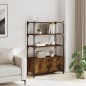 vidaXL Librería 3 estantes madera ingeniería roble humo 70x30x109,5 cm vidaXL Librería 3 estantes madera ingeniería roble humo 70x30x109,5 cm