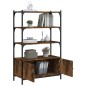 vidaXL Librería 3 estantes madera ingeniería roble humo 70x30x109,5 cm vidaXL Librería 3 estantes madera ingeniería roble humo 70x30x109,5 cm